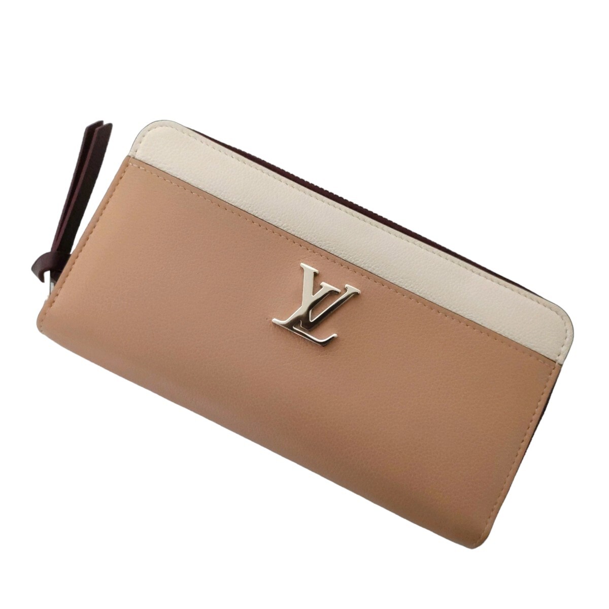 【未使用品級/2019年製】LOUIS VUITTON ルイヴィトン ロックミー ジッピーウォレット M67540 ラウンド 長財布 オレンジベージュ ボルドー_画像3