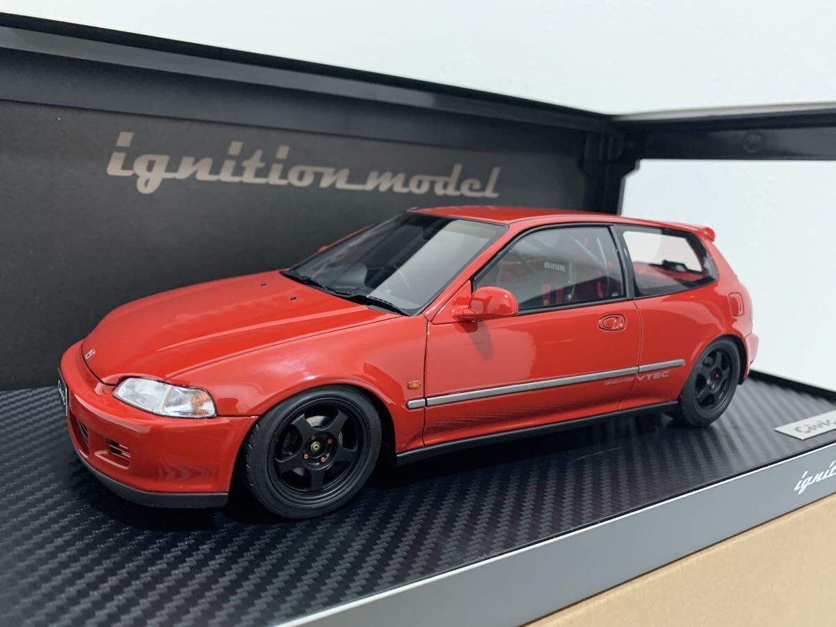 イグニッションモデル 1/18 ホンダ シビック Honda CIVIC (EG6) Red IG3045 ignition model_画像1