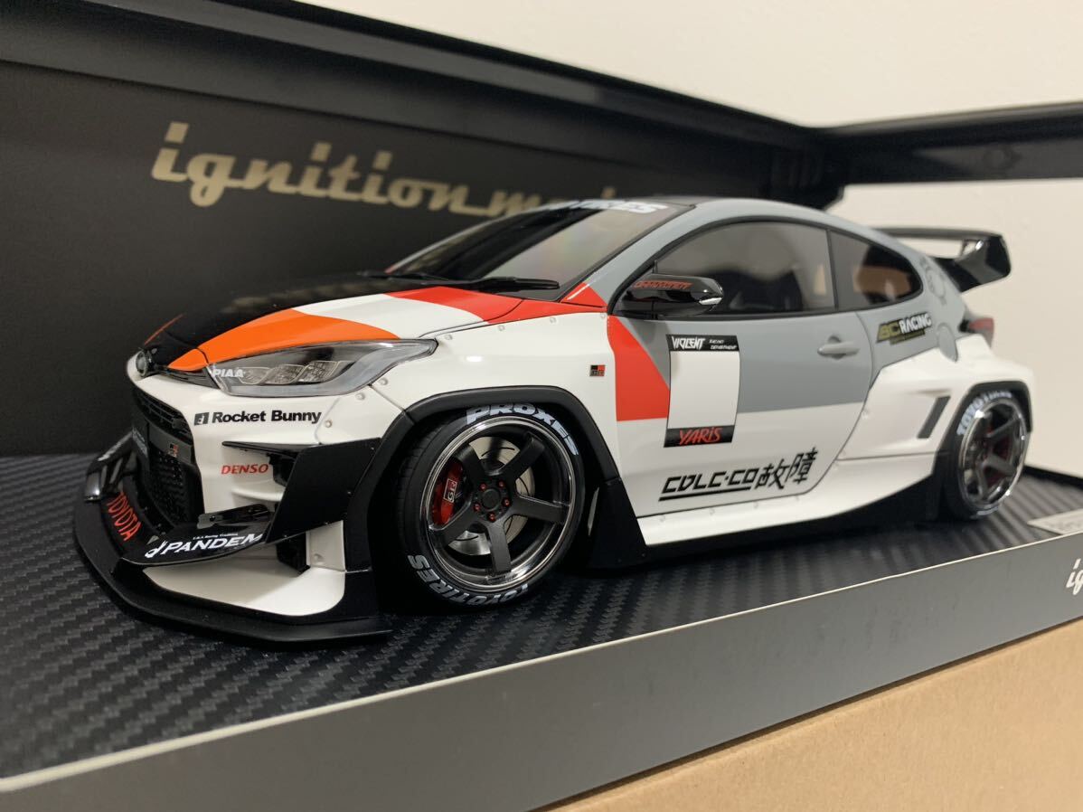 イグニッションモデル1/18 PANDEM トヨタ GR YARIS (4BA) White IG2907 パンデム ヤリス TRDカラー ignition modelの画像1