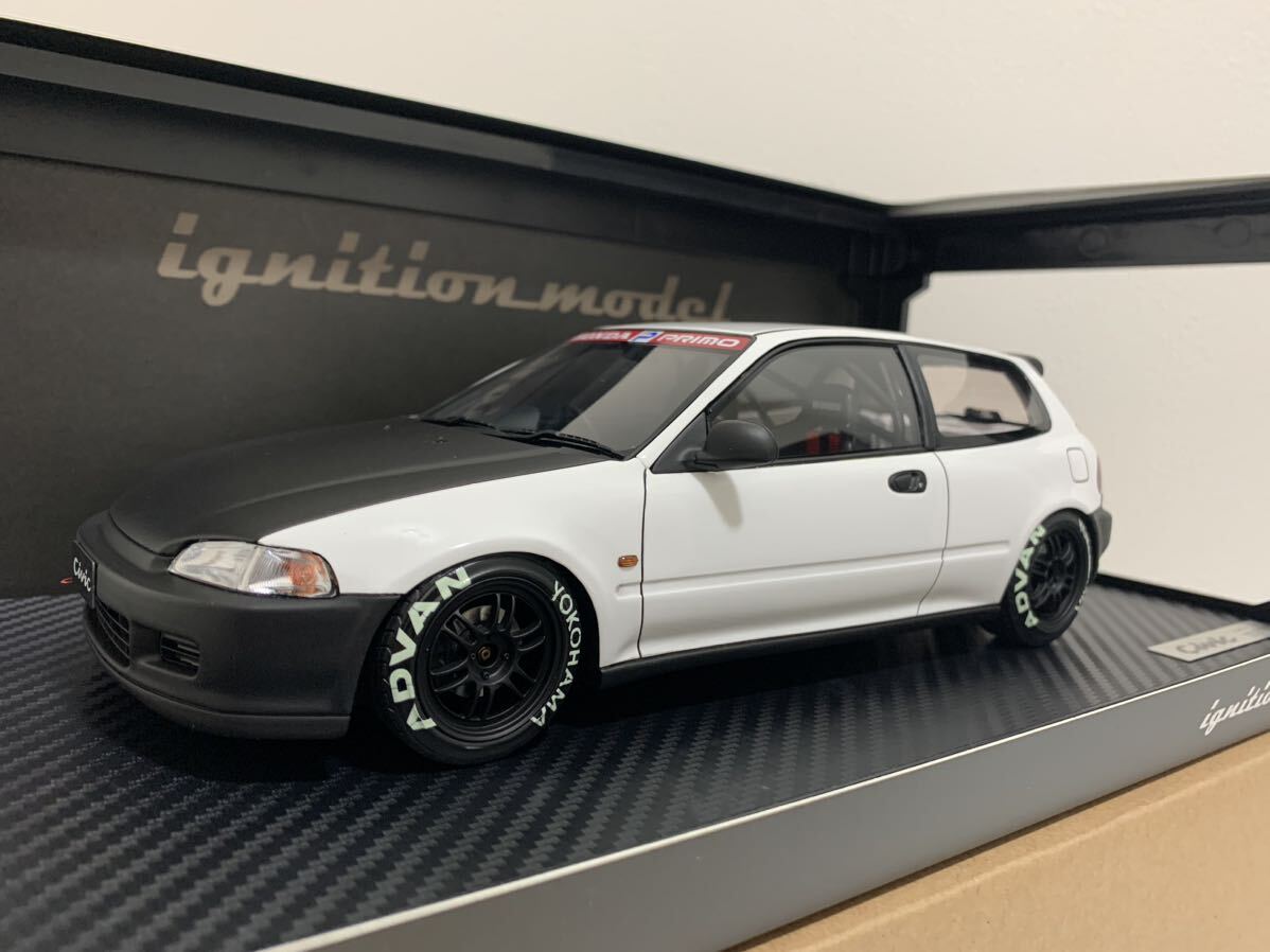 イグニッションモデル1/18 ホンダ シビック Honda CIVIC (EG6) White IG3042 Ignition model_画像1