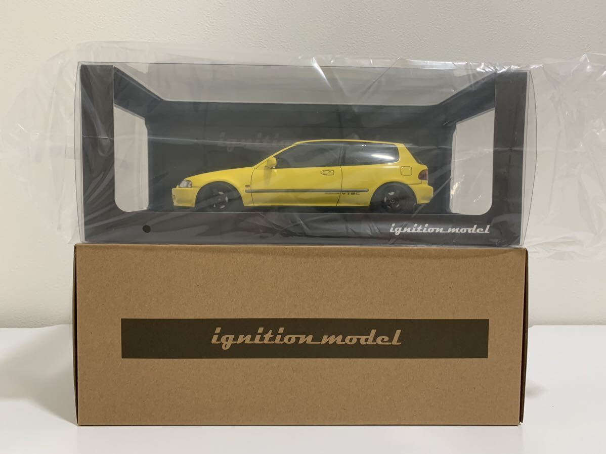 イグニッションモデル 1/18 ホンダ シビック Honda CIVIC (EG6) Yellow IG3044 ignition model_画像6