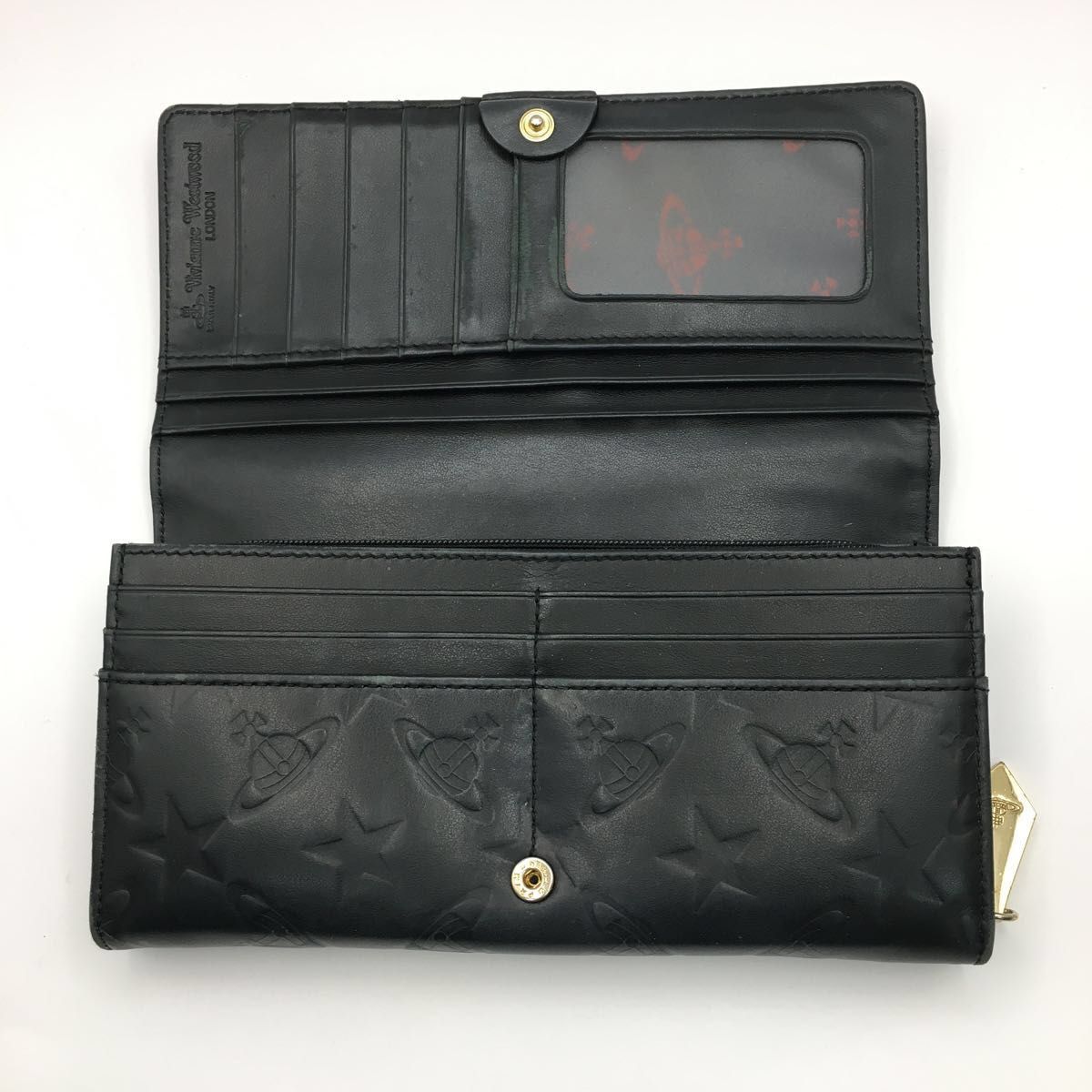 [Z091] Vivienne Westwood スターアンドオーブ 長財布 ブラック