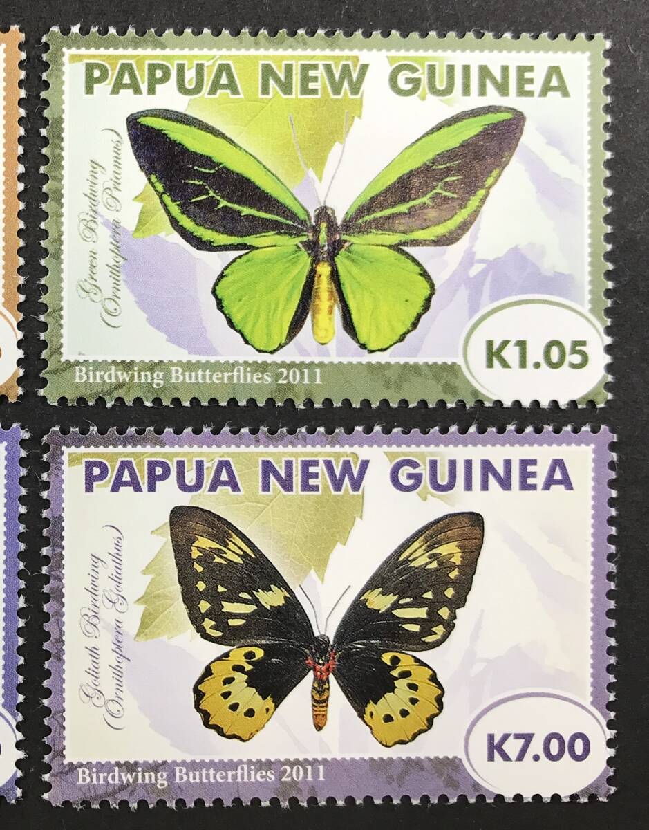 パプアニューギニア 2011年発行 蝶 切手 未使用 NH