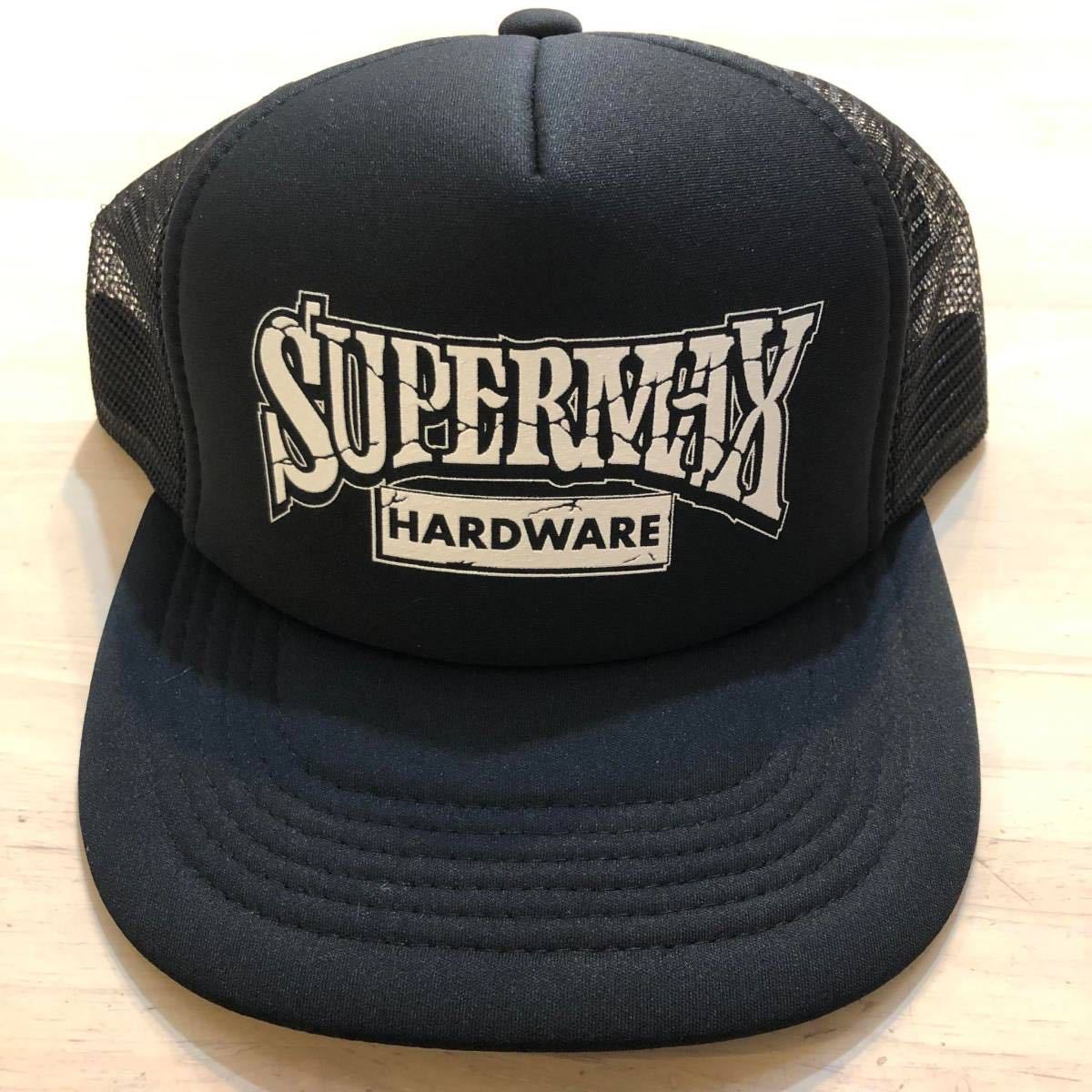 ◎SUPERMAX HARDWARE スーパーマックス ステッカー付! トラッカー キャップ 黒#0 ロサンゼルス hardcore Streetbrand チカーノ Lowrider_画像1