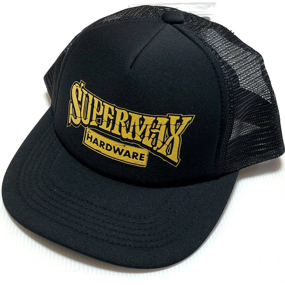 ◎SUPERMAX HARDWARE スーパーマックス ステッカー付 トラッカー ブラックCAP ロサンゼルス ローライダー Streetbrand チカーノ Lowrider 6_画像1