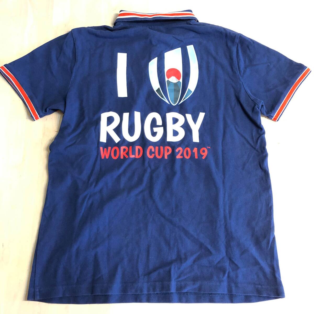 ★WORLD CUP RUGBY 2019 ラグビーシャツ　サイズ：XL　カラー：ブルー系 　ユーズド 状態良好！ ラグビーワールドカップ_画像1