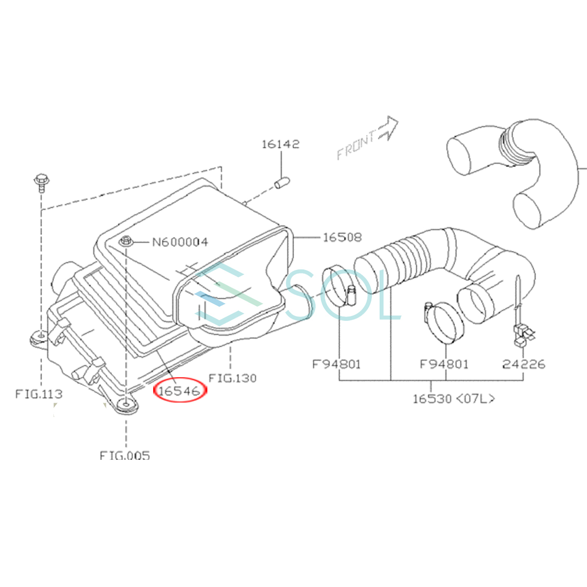 エアフィルター スバル サンバー ドミンゴ KS3 KS4 KV3 KV4 TT1 TT2 TV1 TV1 TW1 TW2 FA7 FA8 16546KA163 16546KA162 16546KA161_画像3