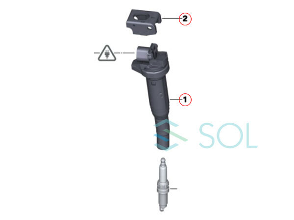 イグニッションコイル 6本セット(1台分) BMW E83 F25 X3 F26 X4 E53 E70 F15 X5 E71 F16 X6 2.5i 3.0i 3.0si 35iX M40iX 12138616153_画像5