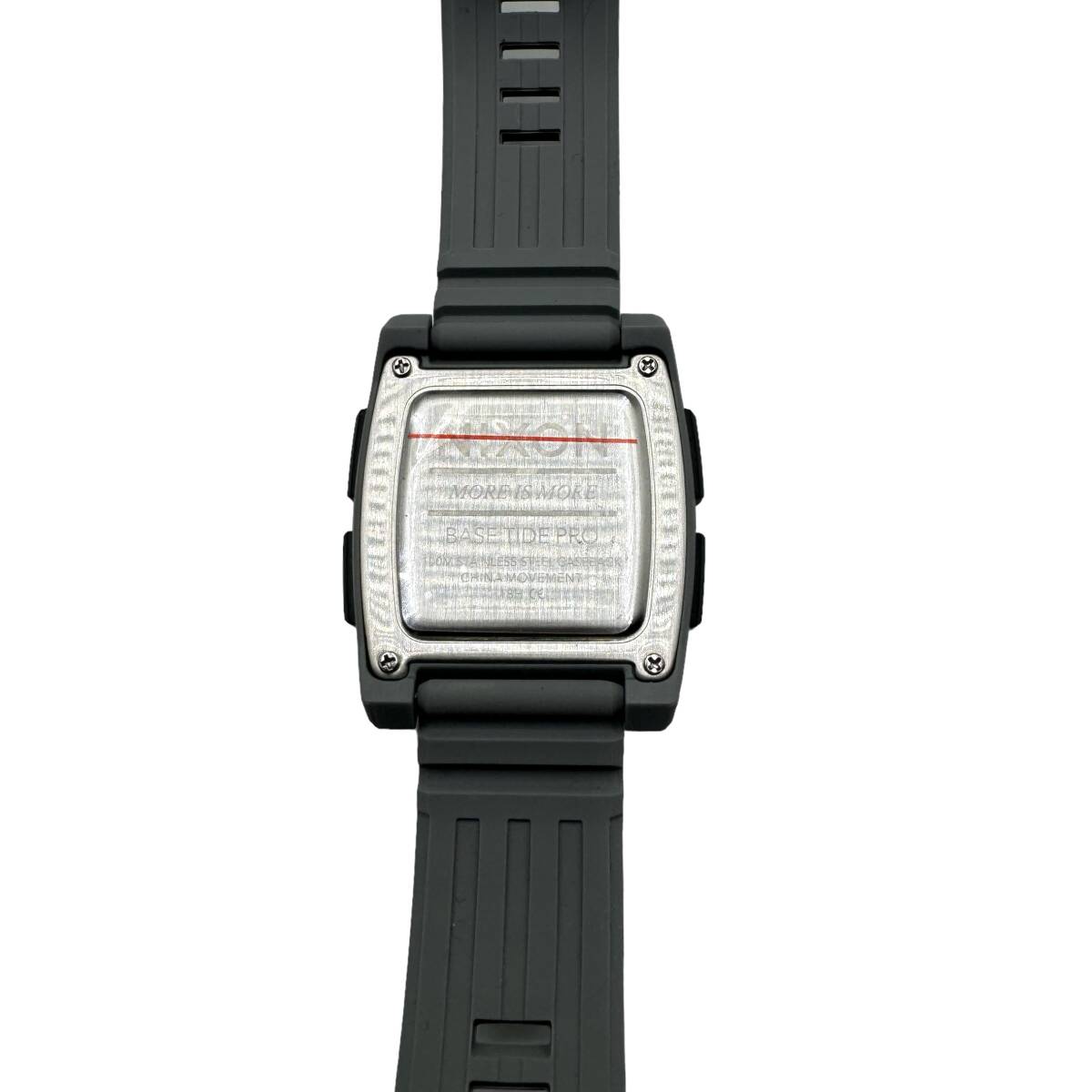 未使用品 NIXON ニクソン A1212 BASE TIDE PRO 腕時計 デジタル ラバー グレー タイドグラフ タイド サーフィン 時計 本体のみ 新品同様品の画像3
