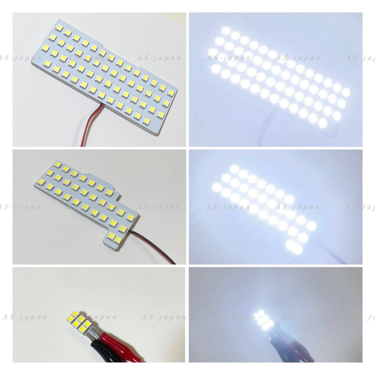 スズキ スペーシア / スペーシアカスタム [ MK53S ] 専用設計 LED ルームランプ 純白光 高輝度 SMD 2017(平成29)年12月〜の画像7