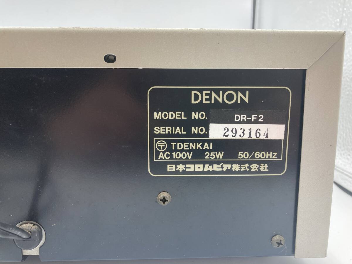 【中古】DENON　3HEAD　TAPE TENSION SERVO SYSTEM　DR-F2　カセットデッキ　カセット　デッキ　シルバー　通電・動作未確認＊1367‐5＊_画像6