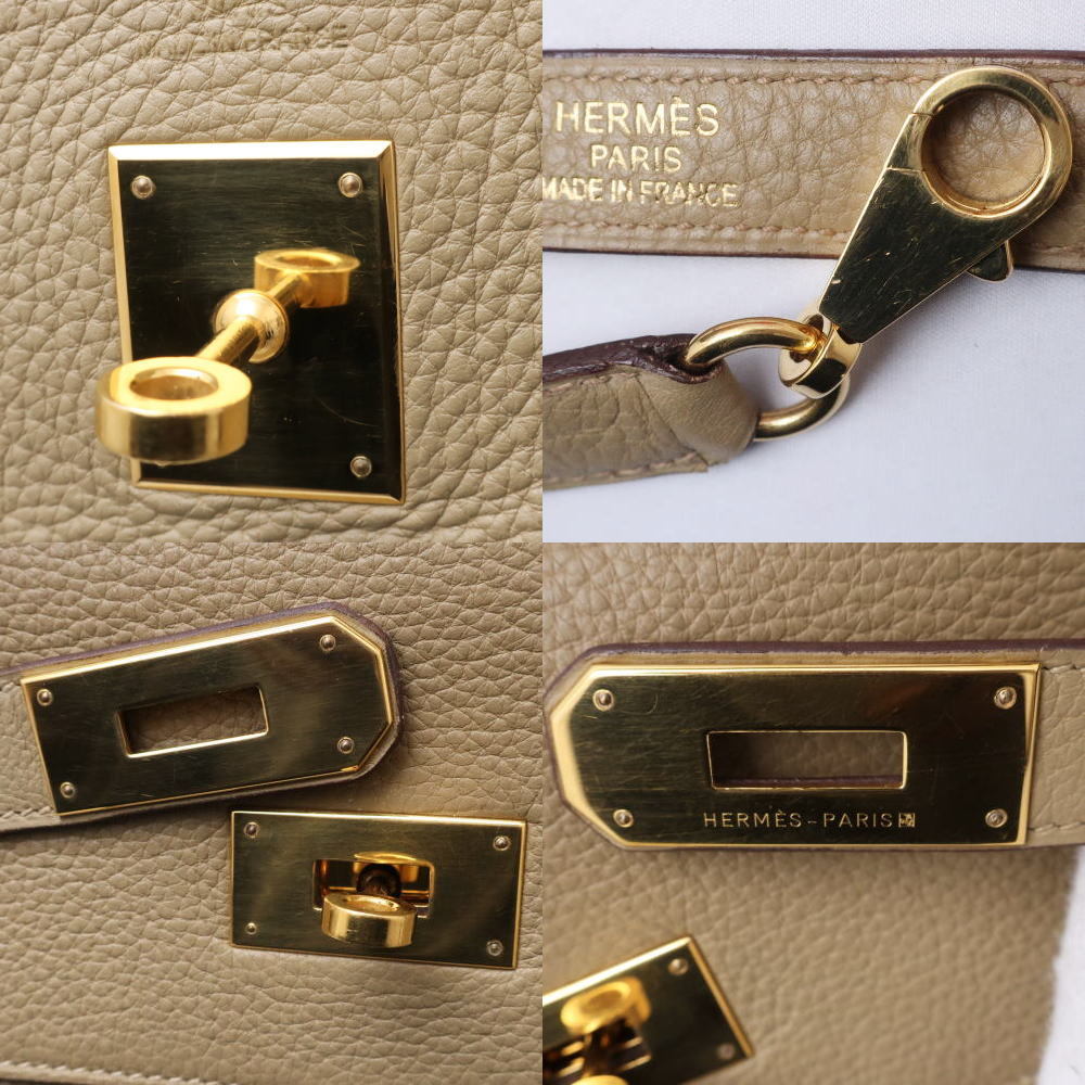 【セール!】 HERMES エルメス ケリー40 内縫い ハンドバッグ L刻印 ゴールド金具 トリヨンクレマンス タバックキャメル◆中古ABランク_画像4