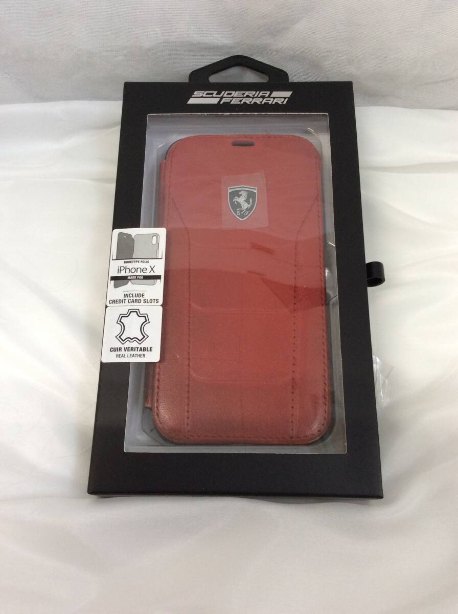  postage included postage 185 jpy ( prepayment ). possible official license commodity Ferrari FERRARI iPhone X RED red original leather notebook type case BOOK type iPhone case 