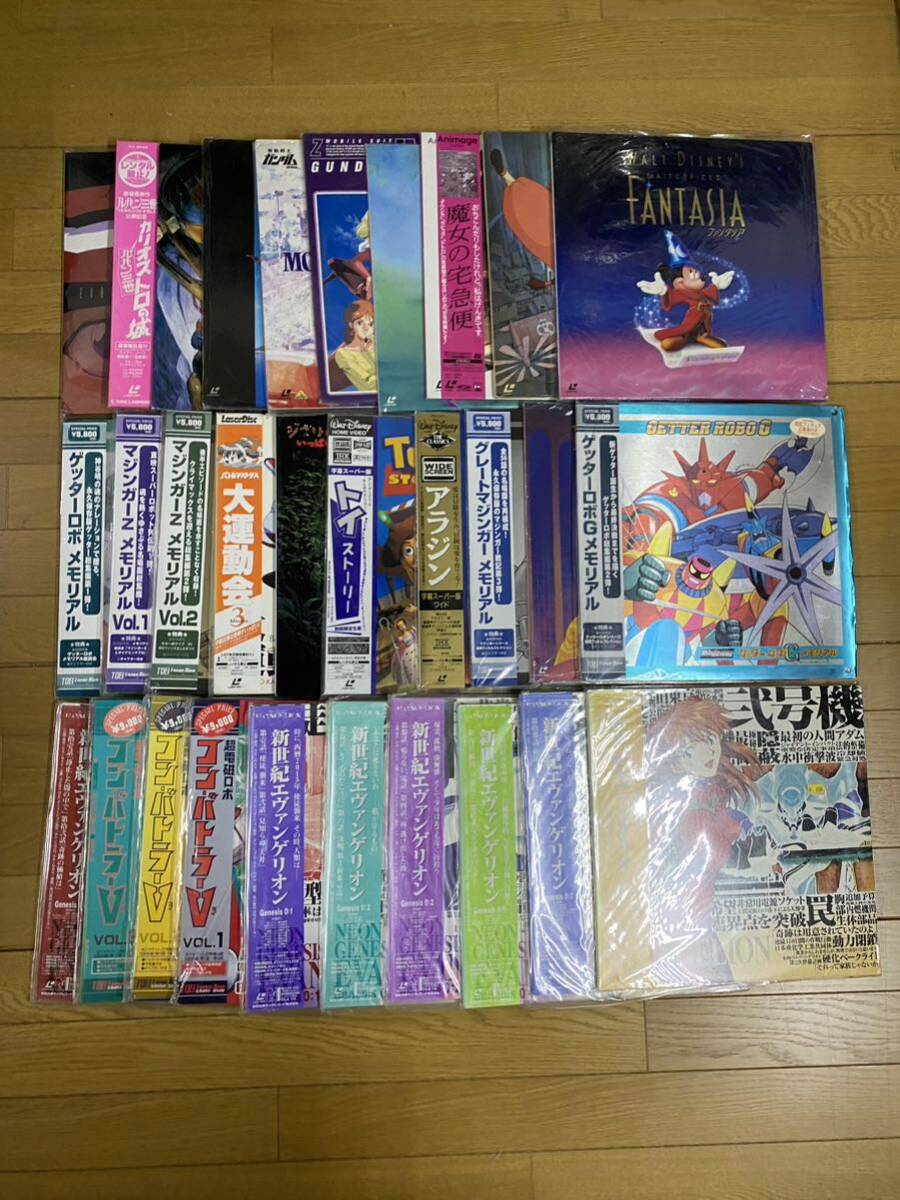 R4C116* Neon Genesis Evangelion Mobile Suit Gundam Disney Ghibli Lupin III etc. laser disk 30 pieces set LD large amount set 