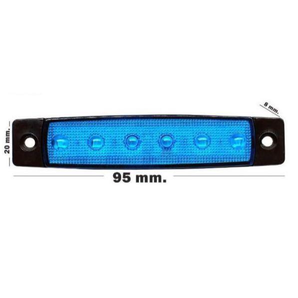 LED サイドマーカー ランプ 青 ブルー 24V トラック カスタム ドレスアップ 角型 車幅灯 路肩灯 車高灯 10個セット_画像3