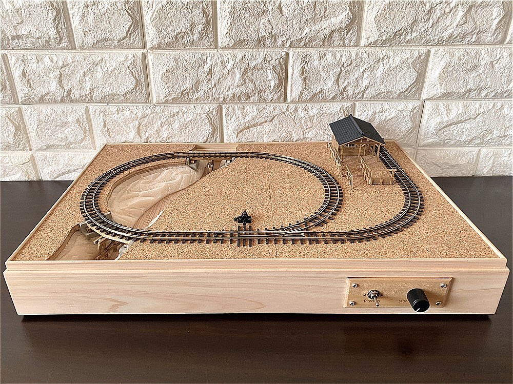 【お気に入り】 【送料無料】450x300mm HOナロー(1/80-87,9mm,R103) 卓上サイズの軽便鉄道風ジオラマレイアウトベース|停留所&PWM簡易パワーパック搭載 その他