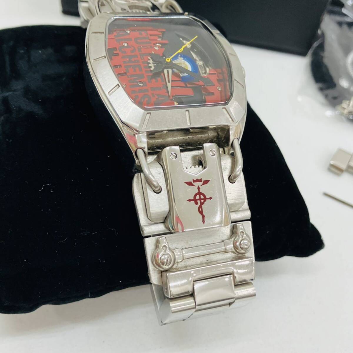【現状販売品:可動】腕時計 時計 鋼の錬金術師 FULLMETAL ALCHEMIST FULLMETALWATCH HIROMU ARAKAWA_画像8