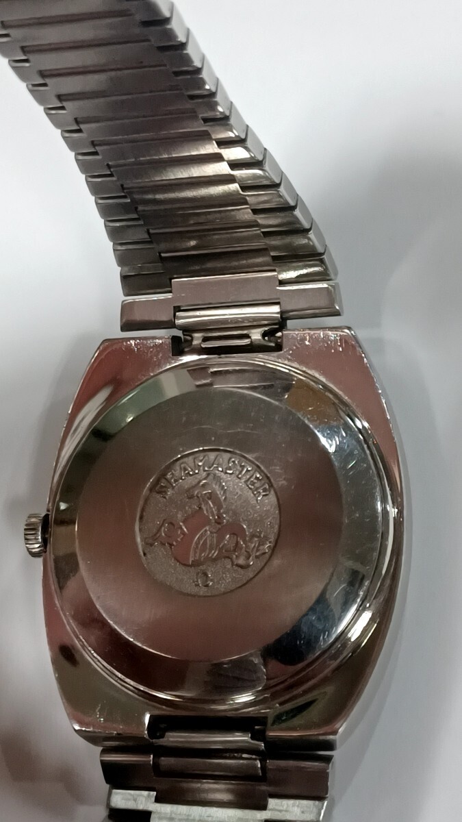 １円～ OMEGA シーマスター 腕時計 メンズ   デイデイト スクエアケース ブラック文字盤   稼働現状品の画像3