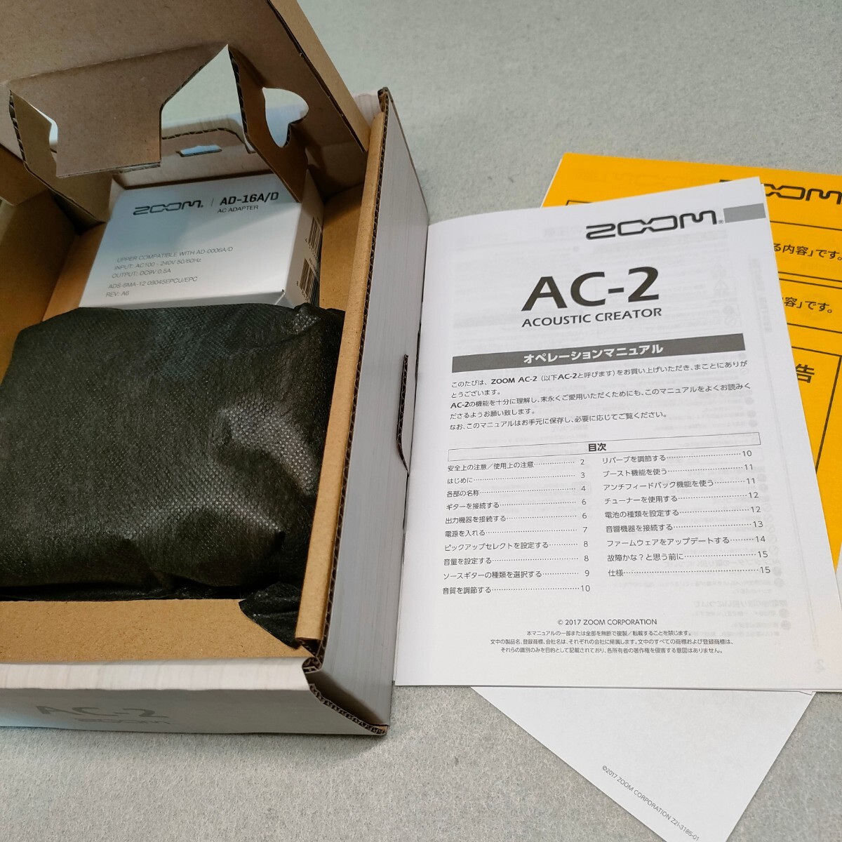 【送料無料/即決】 ZOOM AC-2 ACOUSTIC CREATOR アコギ マルチエフェクター プリアンプ　ズーム　　　 　M31e3-0075_画像8