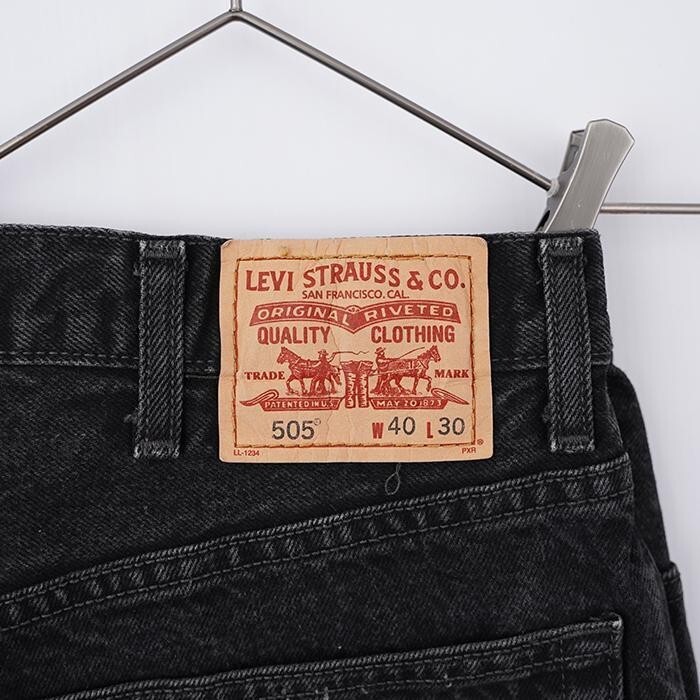 リーバイス505 Levis W40 ブラックデニムパンツ 黒 00s 8388_画像4