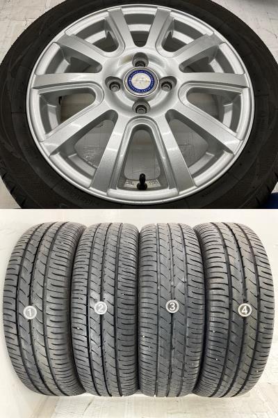 中古タイヤホイールセット 165/55R15 75V 15インチ 15×4.5J +45 4穴 PCD100 トーヨー JENEIGE 夏 ワゴンR/ウェイク d594_画像4