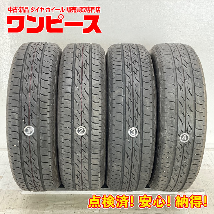 中古タイヤ 4本セット 155/65R14 75S ブリヂストン NEXTRY ECOPIA 夏 サマー 155/65/14 ムーヴ ラテ/デイズ ルークス b5934_画像1