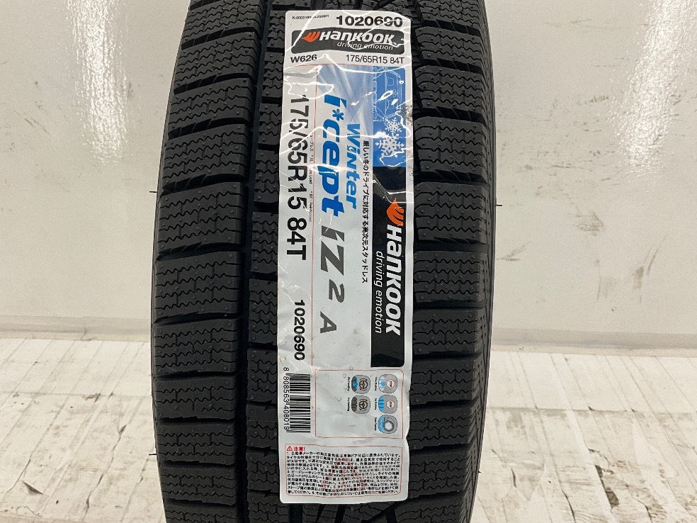 新品タイヤ 処分特価 1本のみ 175/65R15 84T ハンコック WINTEX I*CEPT IZ2A 冬 スタッドレス 175/65/15 イグニス b5628_画像2