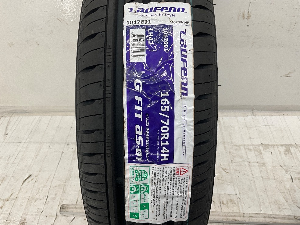 新品タイヤ 処分特価 2本セット 165/70R14 81H ハンコック LAUFENN G FIT AS-01 夏 サマー 165/70/14 デミオ/アクア b5638の画像2