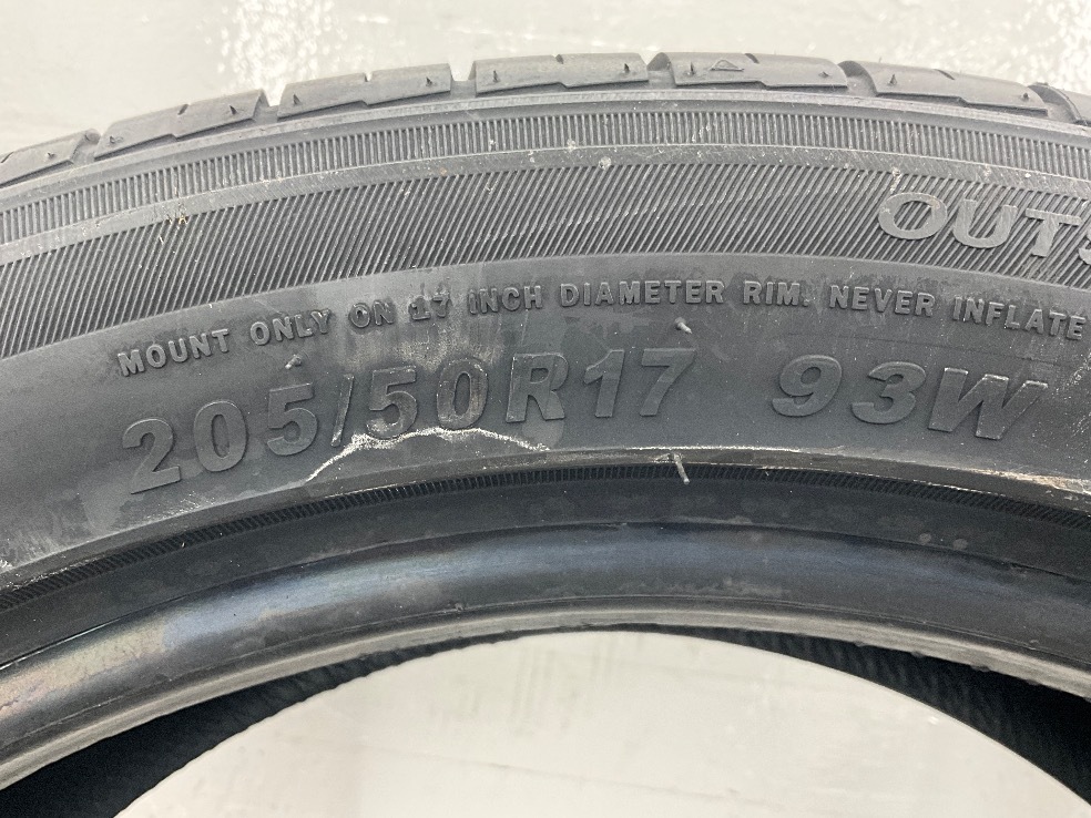 新品タイヤ 処分特価 2本セット 205/50R17 93W ロードクルーザ RA710 夏 サマー 205/50/17 アクセラ b5686の画像6