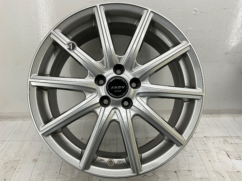 中古アルミホイール 4本セット 17×7J +48 5穴 PCD100 17インチ ZACK c1432_画像3