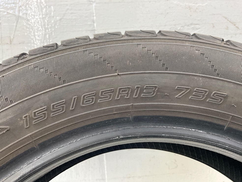 中古タイヤ 4本セット 155/65R13 73S ダンロップ ENASAVE EC204 夏 サマー 155/65/13 エッセ/オッティ b5955の画像8