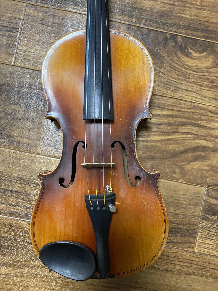 古い約100年程前のドイツ製1/2サイズのバイオリン（violin マルクノイキルヒェン Markneukirchen）の画像2