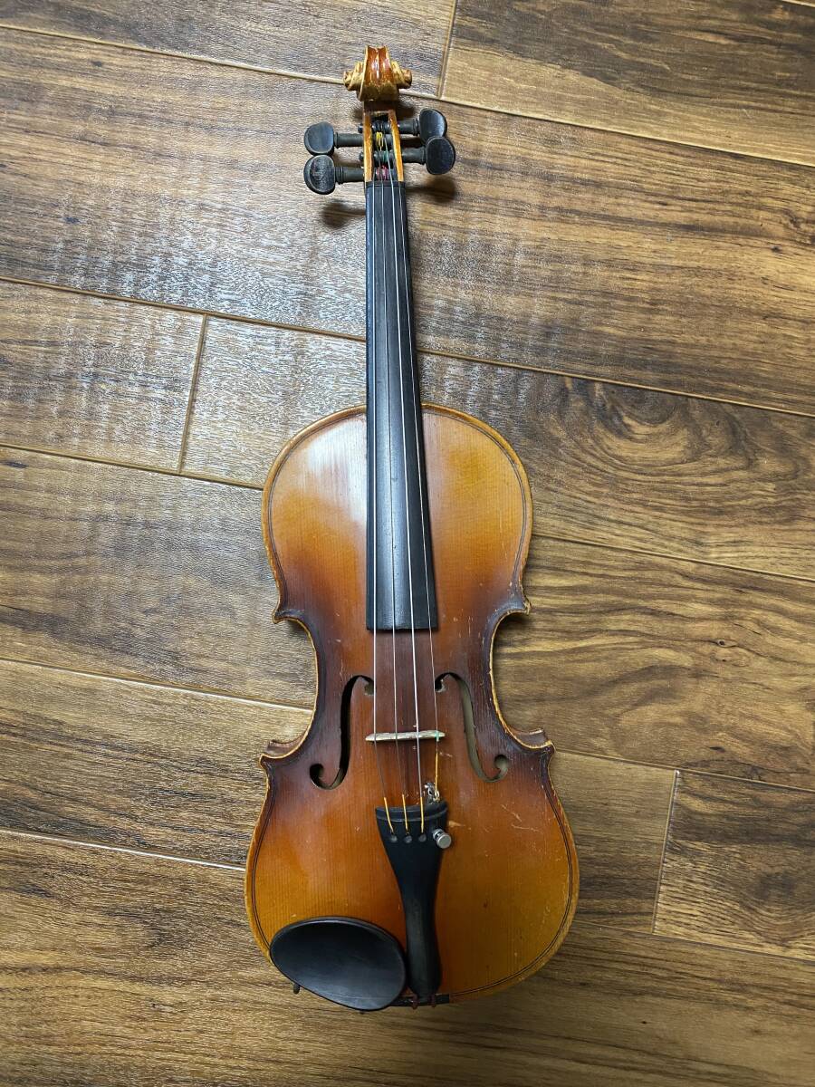 古い約100年程前のドイツ製1/2サイズのバイオリン（violin マルクノイキルヒェン Markneukirchen）の画像1