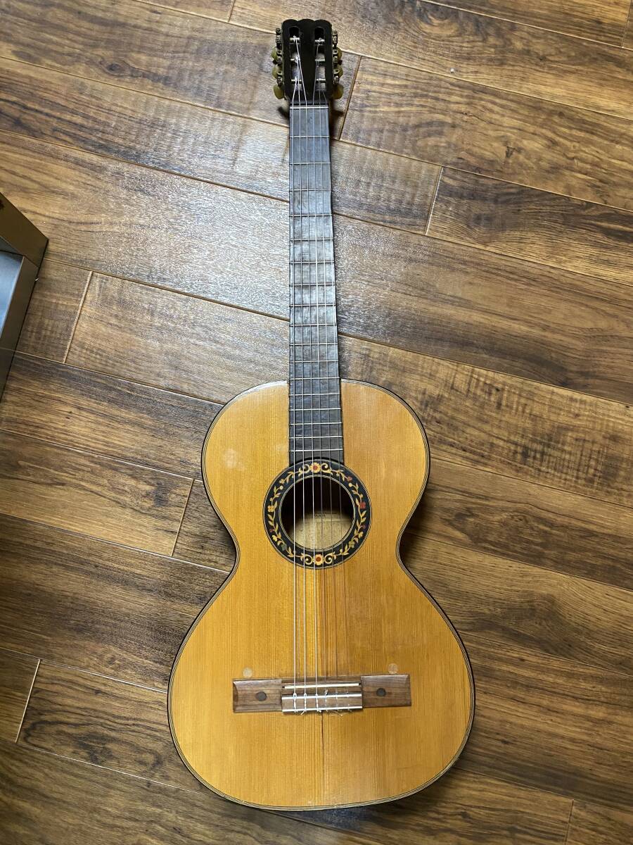 19世紀ギター Romantic Guitar Jerome Thibouville Lamy製 19世紀 ロマンチックギター （JTL PARIS 100年程度前　not ジャンク）