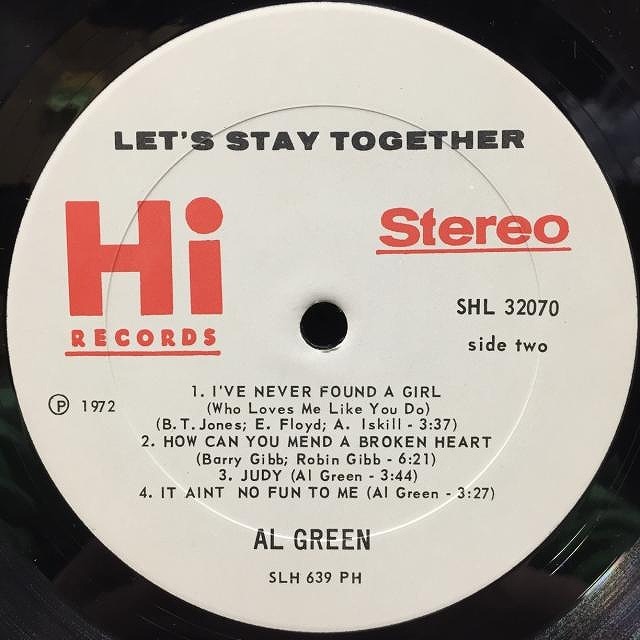 AL GREEN / LET'S STAY TOGETHER (US-ORIGINAL)_画像6