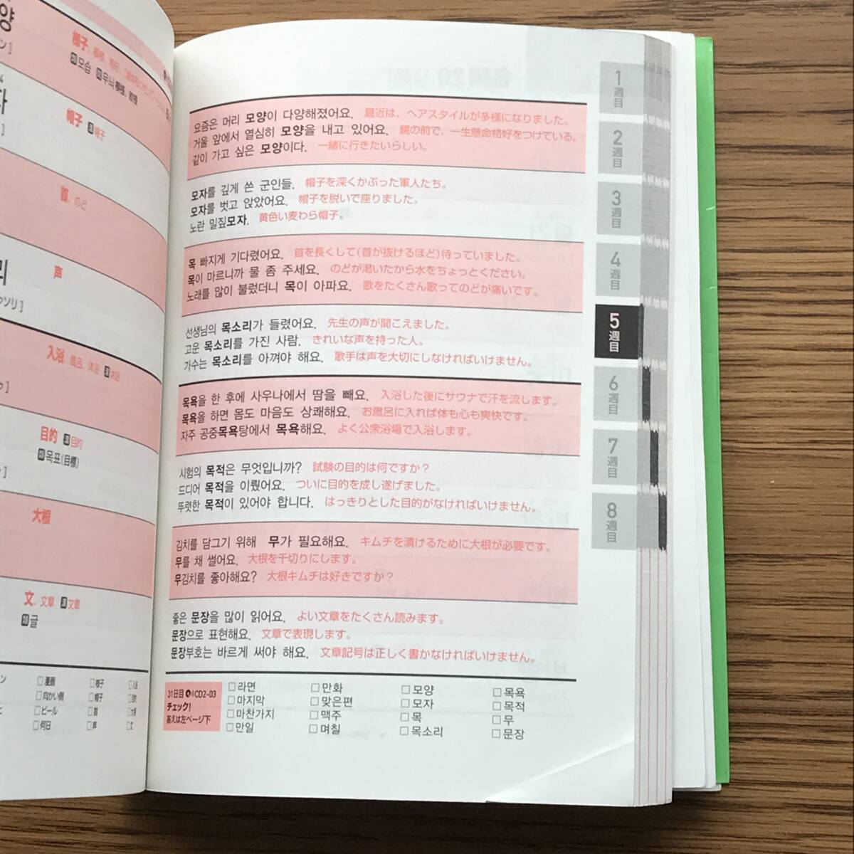 370　キクタン韓国語　聞いて覚える韓国語単語帳　初級編 改訂版　CD　赤シート_画像6