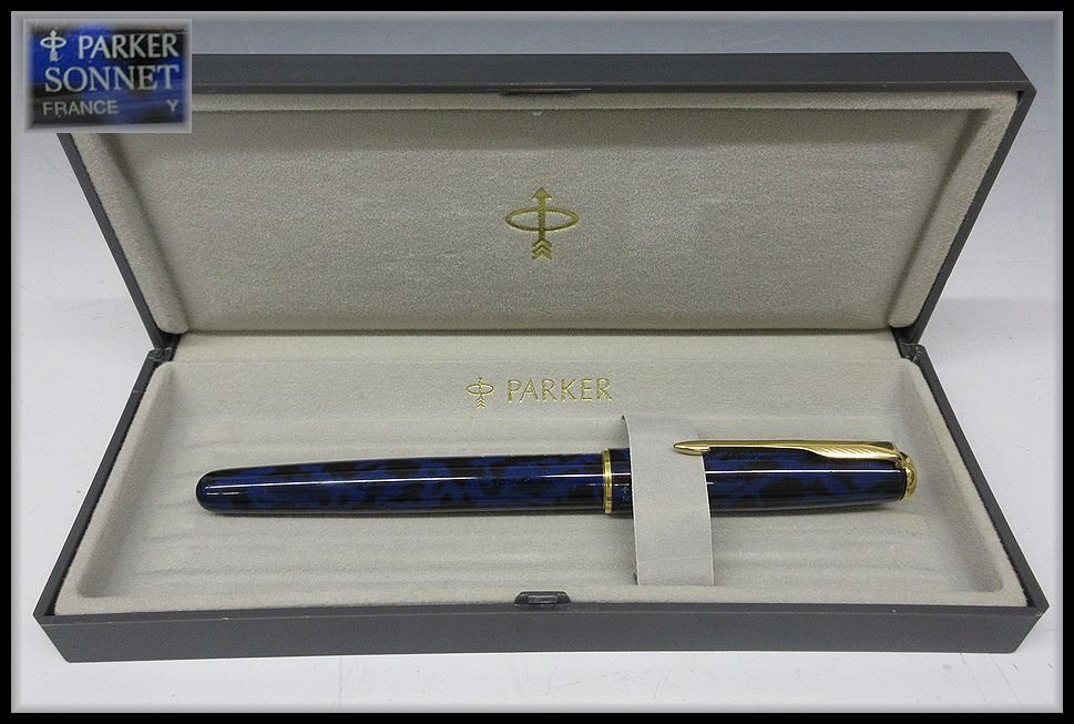 [ZEROnet]▼パーカー 万年筆 4本 ペン先 14K ソネット ボールペン 2本 ゴールド 箱付き含む 6点セット PARKER▼P63-75_画像2