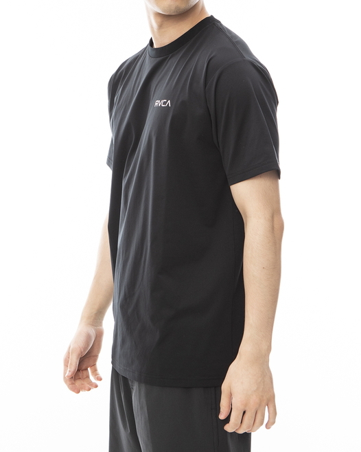 ★送料無料★2024春夏 新品【RVCA/ルーカ/ルカ】ARCH RVCA SURF SS 水陸両用ラッシュガード BLK メンズS BE041-802_画像3