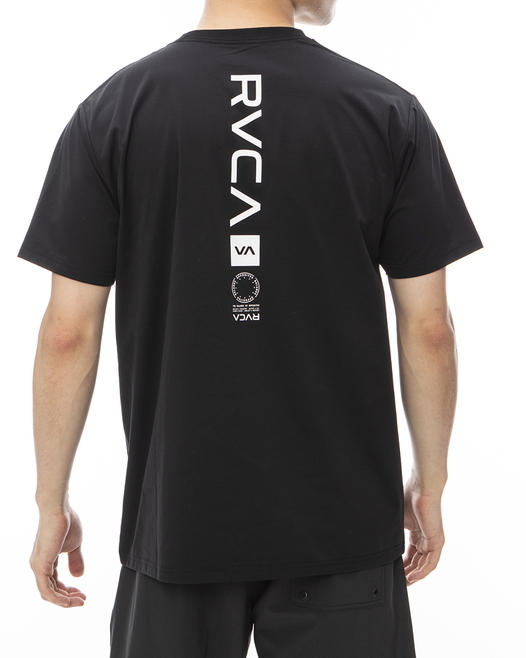 ★送料無料★2024春夏 新品【RVCA/ルーカ/ルカ】 VA VENT SURF SS 水陸両用ラッシュガード BLK メンズL BE041-804_画像1