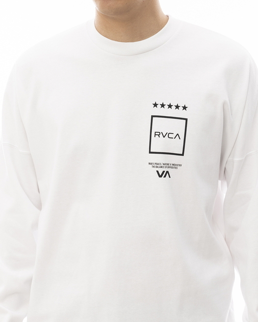 ★送料無料★2024春夏 新品【RVCA/ルーカ/ルカ】UP STATE LS TEE ロングスリーブＴシャツ WHT メンズM BE041-056_画像2