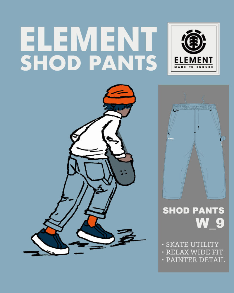 ★送料無料★2024春夏 新品【ELEMENT/エレメント】SHOD PANTS W_9 デニムパンツ BDM メンズL BE021-703_画像7