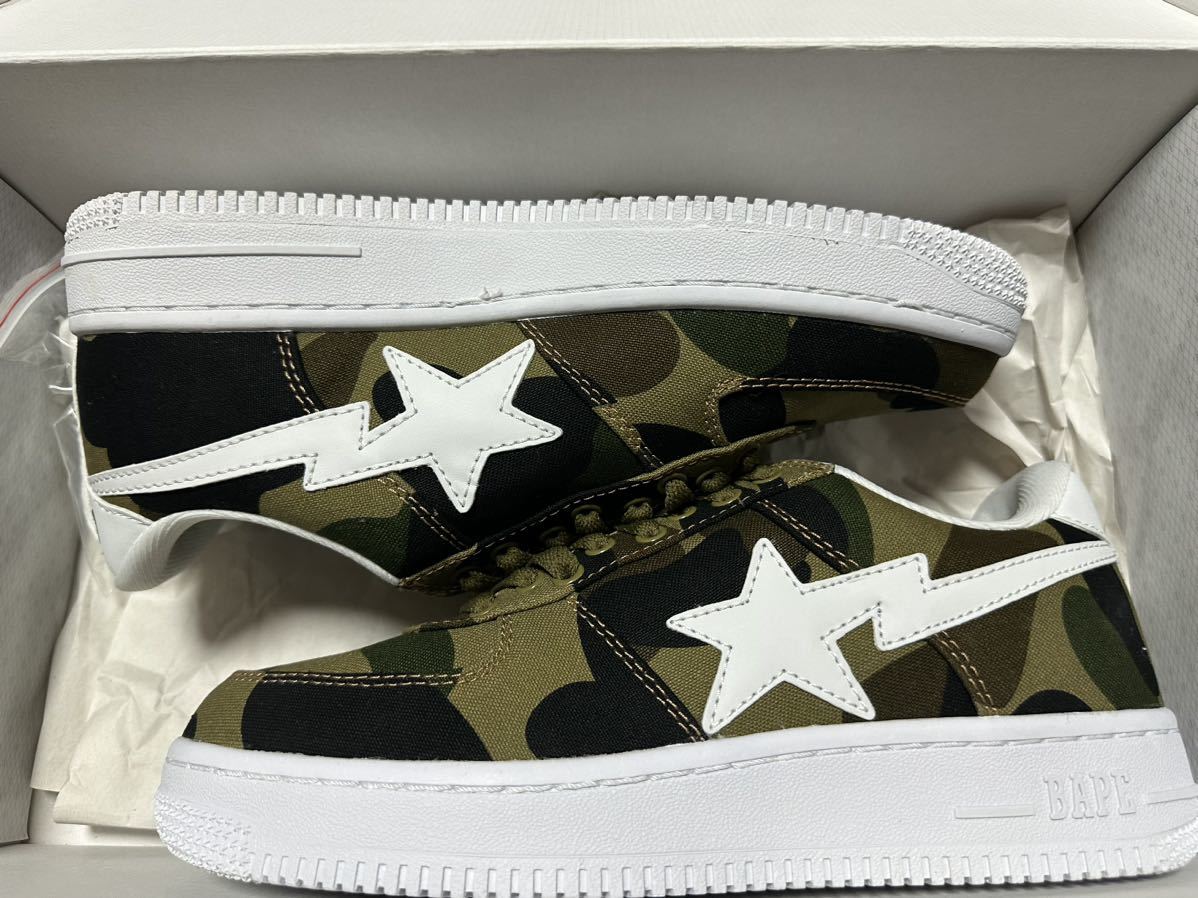 APE BAPESTA 1st CAMO GREEN US8 新品_画像1