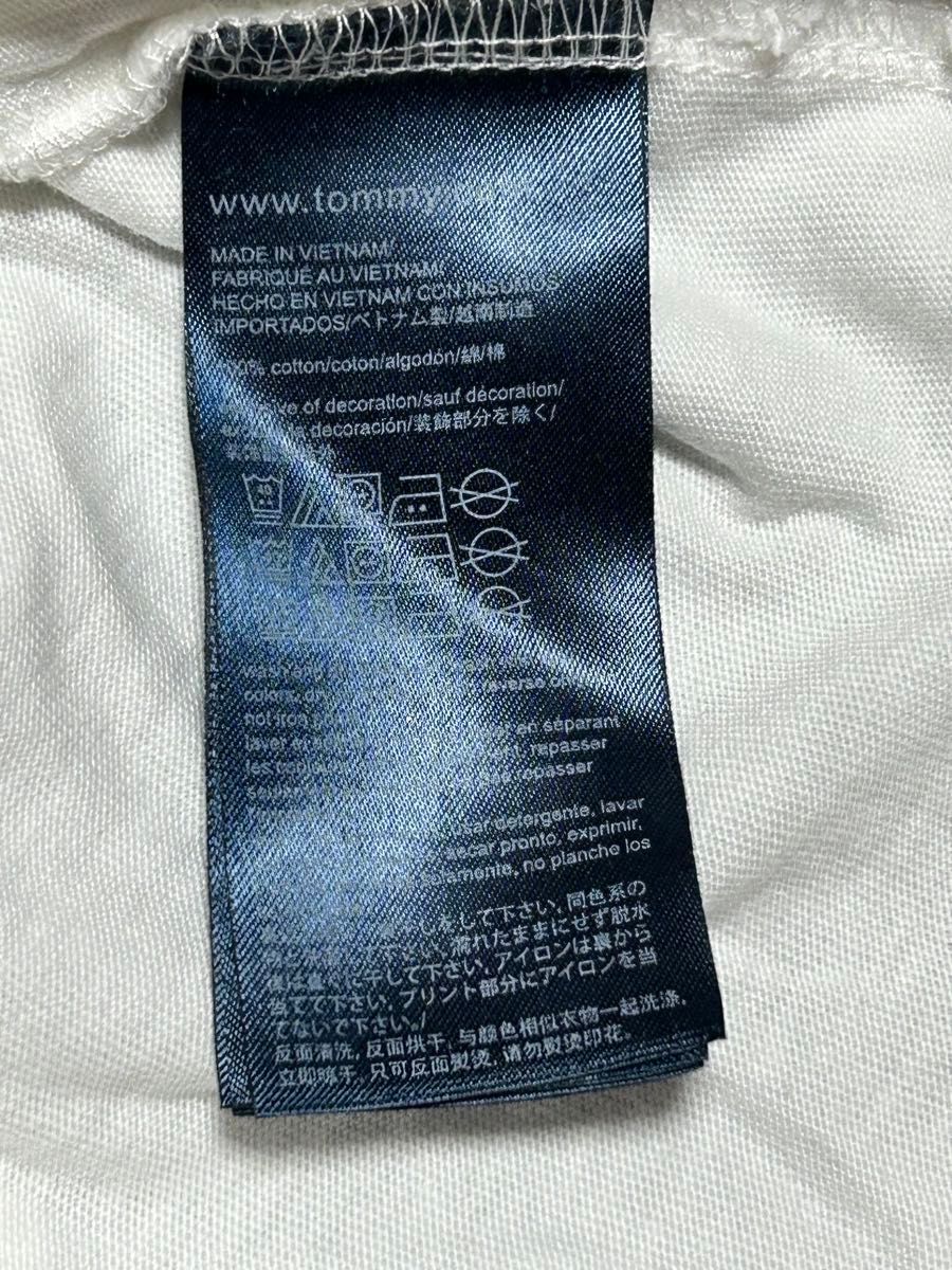 TOMMY HILFIGER トミーヒルフィガー ロゴ　ロングTシャツ　ホワイト　M ロンT