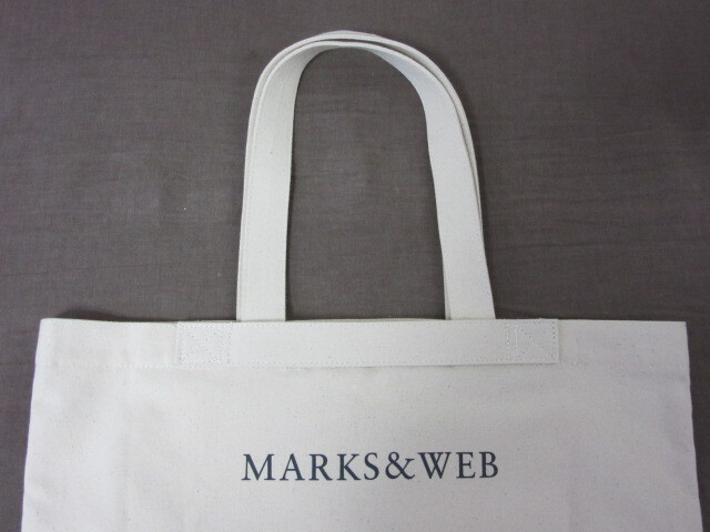MARKS&WEB マークスアンドウェブ コットンキャンバストートバッグ(L) ホワイトの画像4