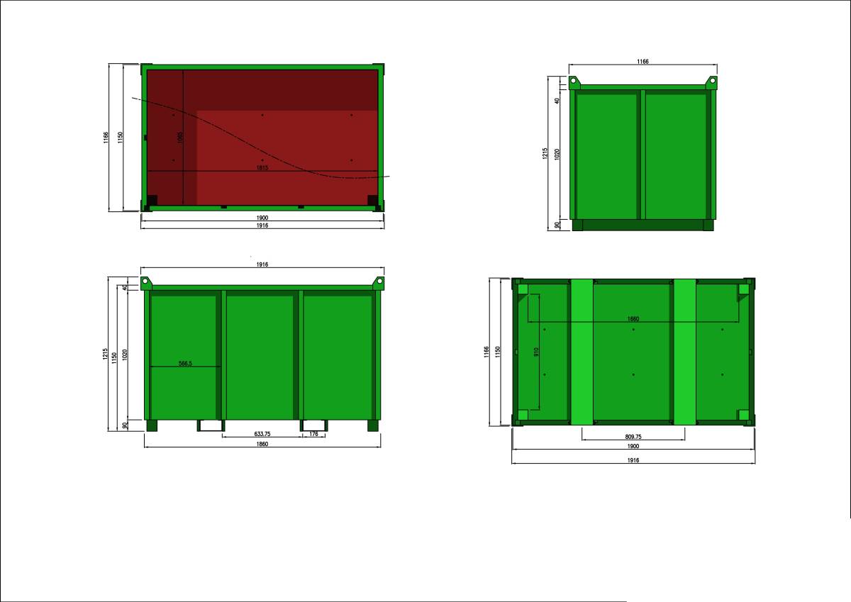 3 stand amount baccan industrial waste box large waste basket iron box sk LAP cheap container forklift correspondence ... green Tokyo Kanagawa Chiba Saitama 