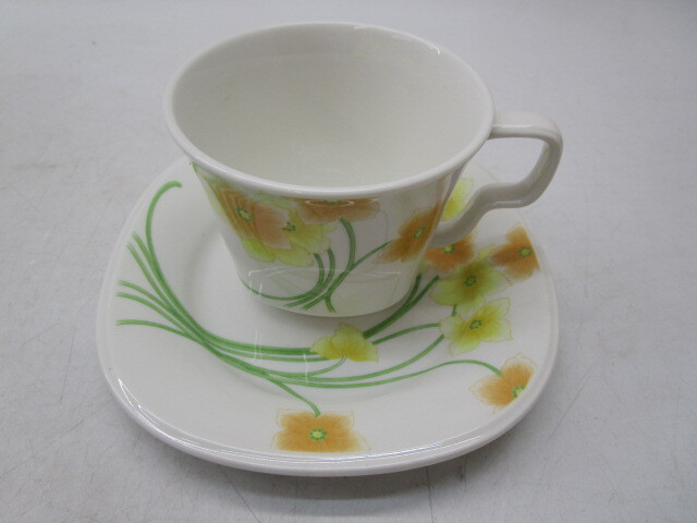 ★手0003 ノリタケ Noritake バーサトーン Versatone カップ＆ソーサー 4客 ティーカップ コーヒーカップ ソーサー 碗皿 花柄 12401231_画像5