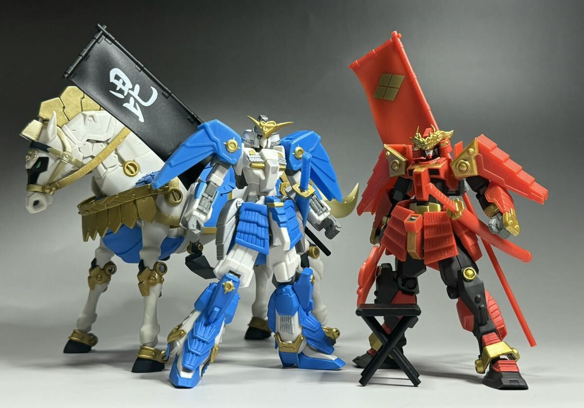 ジャンク品 ガンダムシリーズ 騎馬武者伝 信玄頑駄無&謙信頑駄無 騎馬 セットの画像1