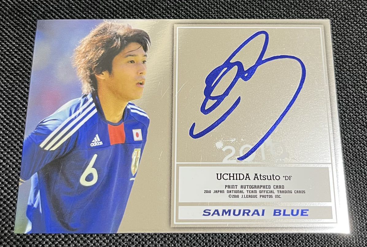 2010 JAPAN NATIONAL TEAM OFFICIAL TRADING CARDS サッカー日本代表 オフィシャルトレーディングカード 内田篤人プリントサインカードの画像1