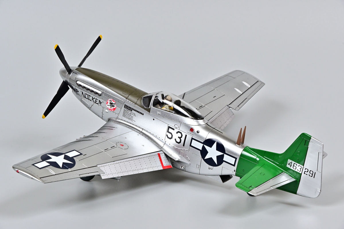 ★ タミヤ 1/48 P-51D 長距離マスタング 第506群団 457戦隊　”Nip Nocker” 硫黄島 プラモデル完成品 ★_画像2