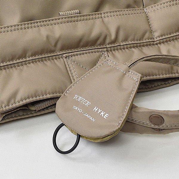 新品 HYKE×PORTER 2WAY TOTE BAG ハイク ポーター トートバッグ sand stone｜23j0552の画像5